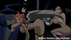 Justice League Hentai – Two chicks for Batman